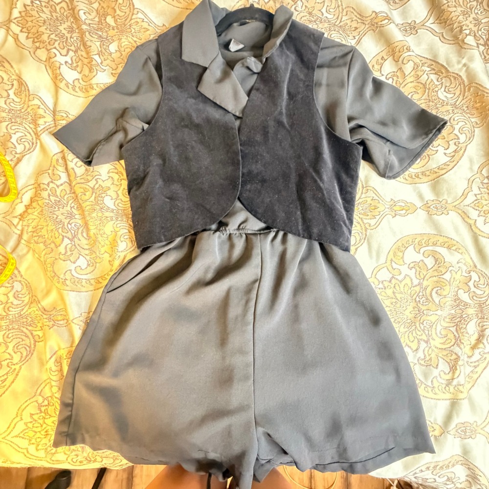 SHEIN Black Short Sleeve Romper Women's Size Small